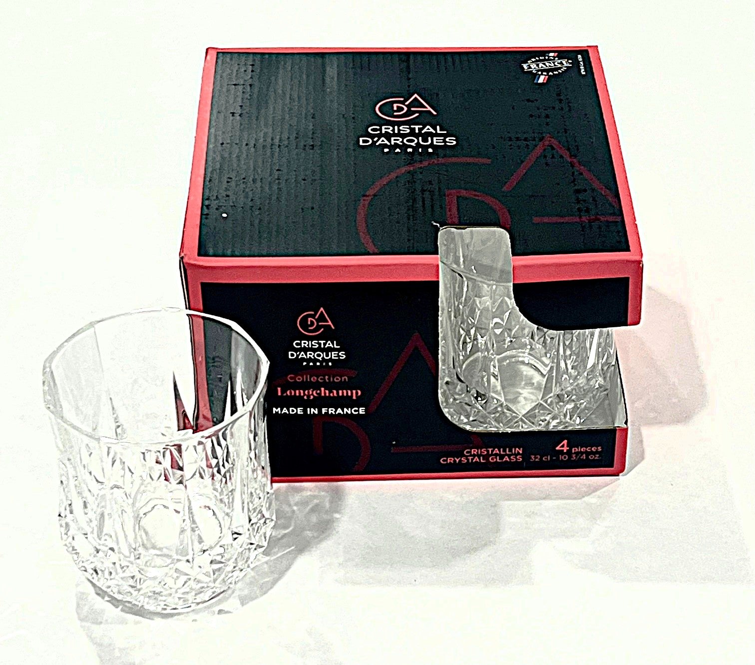 Cristal D'Arques Longchamps Mixer Glass, Crystal, 32 cl, Pack of 6