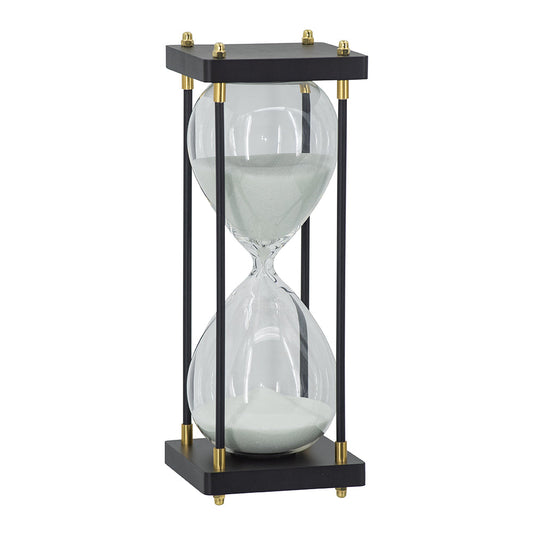 Hourglass Black & White 12"tall X 4.3"wide X 4.3"deep