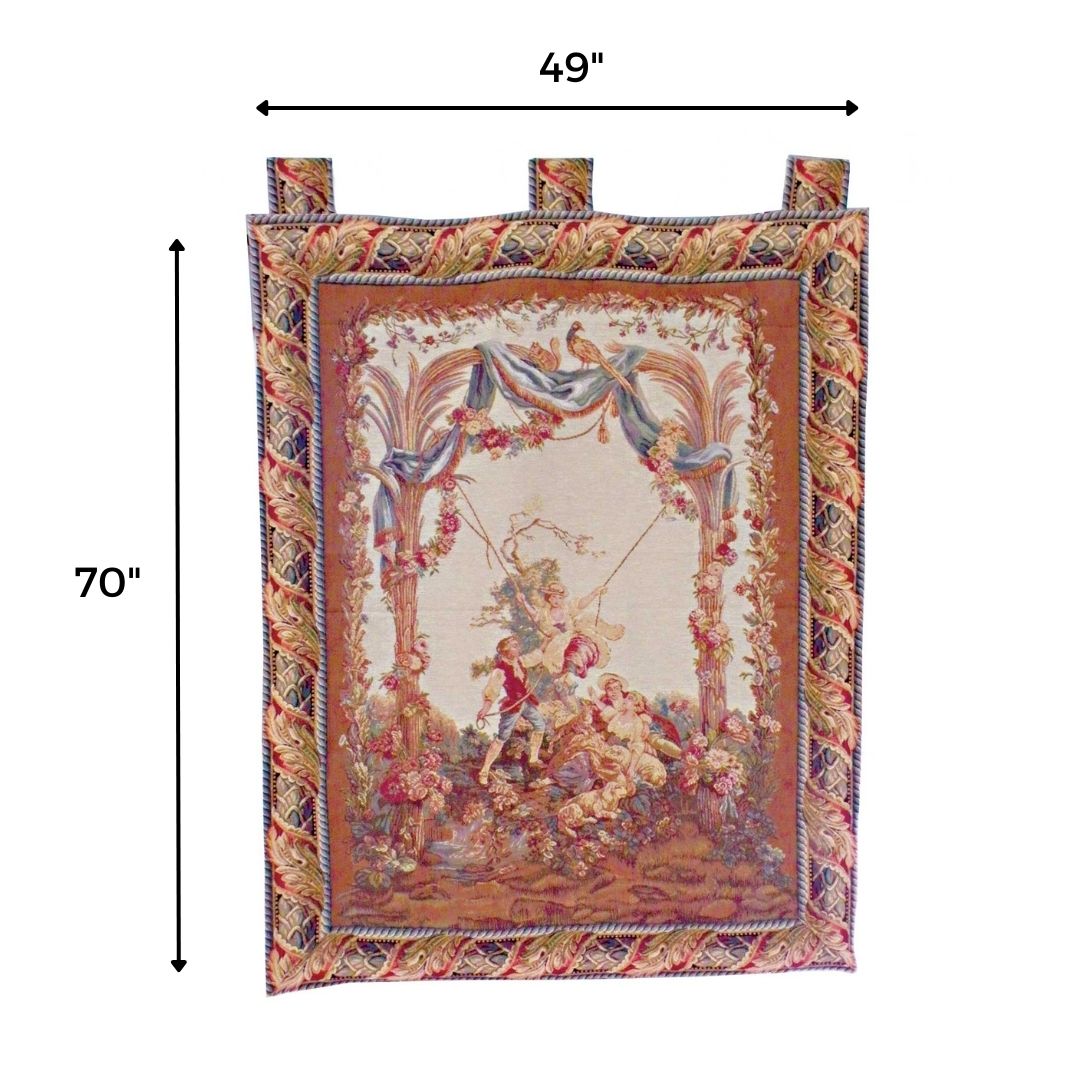 Lady On Swing Hanging Tapestry 49" X 70''