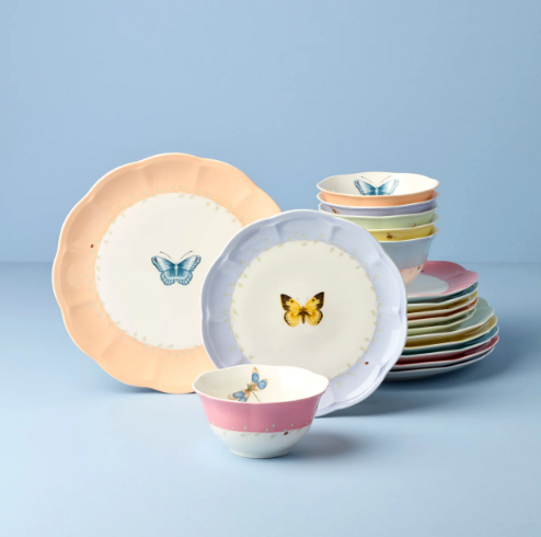 Lenox Butterfly Meadow Colors Dinnerware 18 piece set