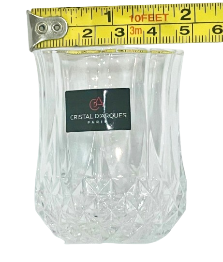 Longchamps 6 Shot Glasses Cristal D'Arques "SMALL" 4.5cl = 1.5-OZ each