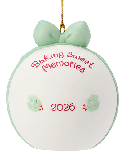 Precious Moments 2026 Baking Sweet Memories Dated Girl Ball Ornament
