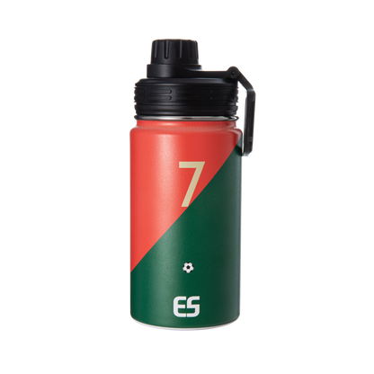 Ronaldo Water Bottle 2 piece set Stainless Steel Insulated 22-oz = 10.5"tall +14-oz = 7"tall