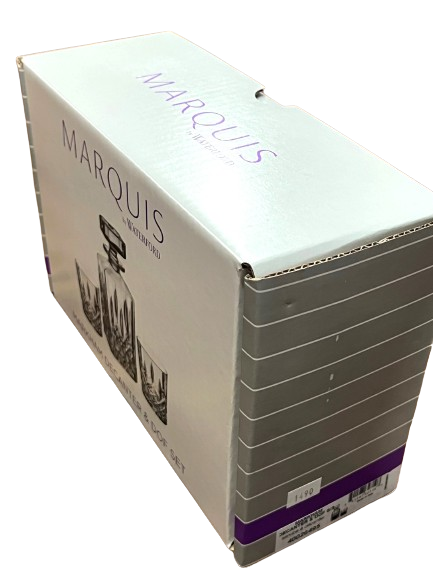 Marquis By Waterford Markham Square Decanter & 2 Double Old Fashion Decanter Set, Clear, 30 Fluid Ounces