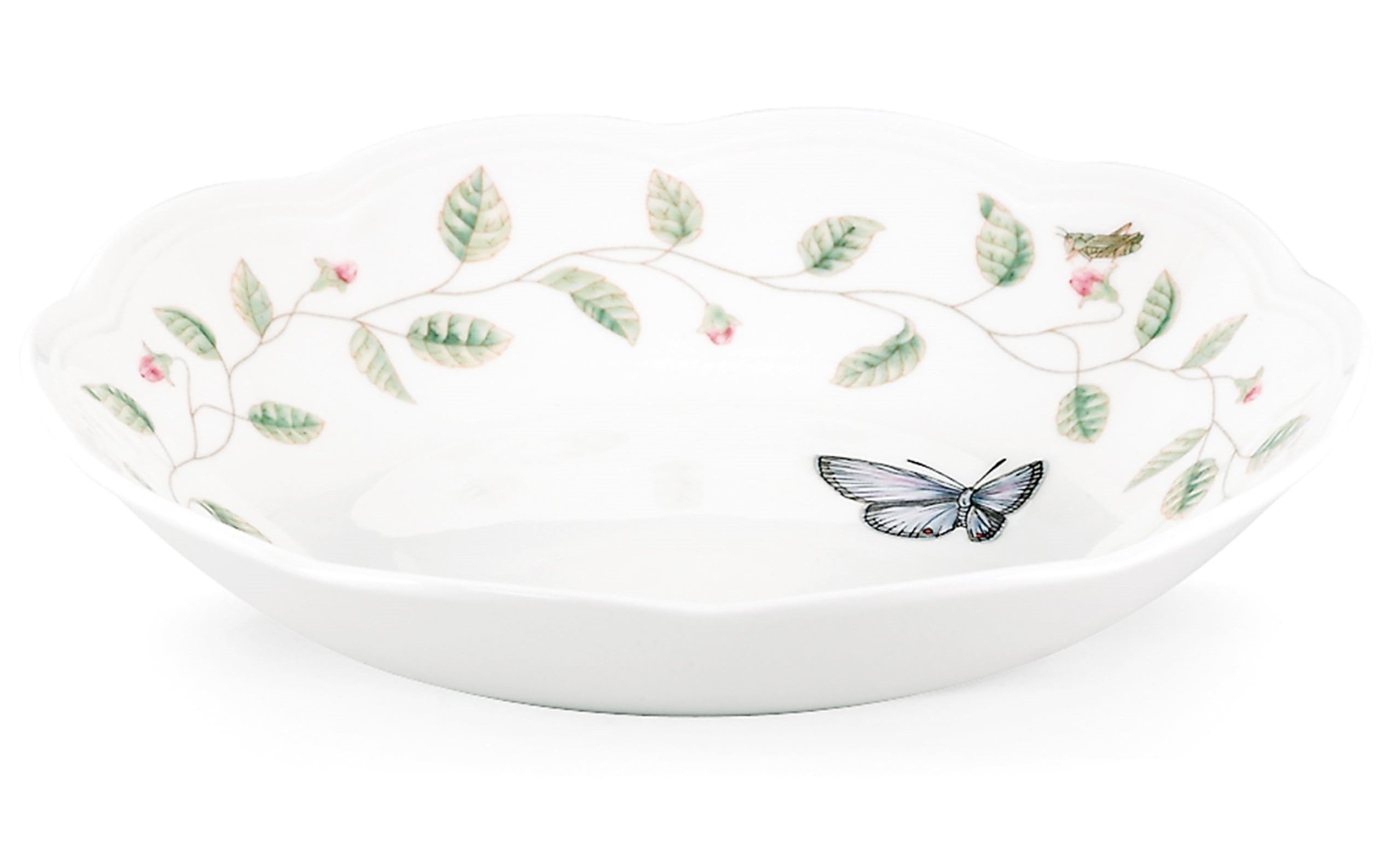 Lenox Butterfly Meadow Individual Pasta Bowls, Set of 4 by Lenox porcelain Dishwasher and microwave safe