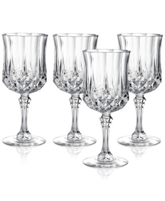 Longchamps by Cristal D'Arques Set of 4 Goblet 8.25-OZ = 25-cl