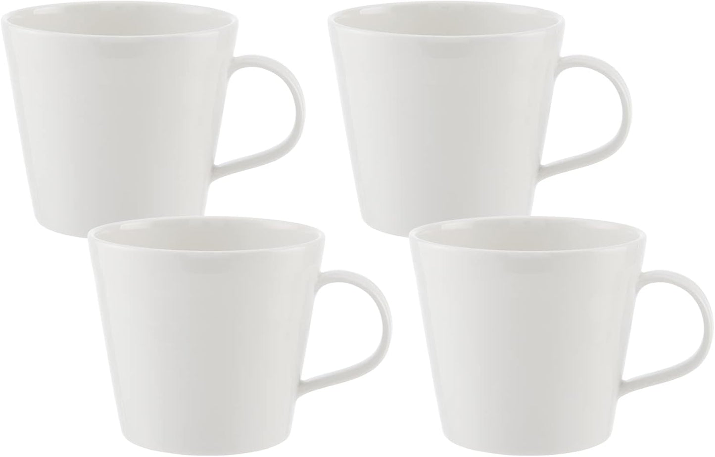 Royal Doulton 1815 Pure Mugs White Set of 4,  13.5-OZ