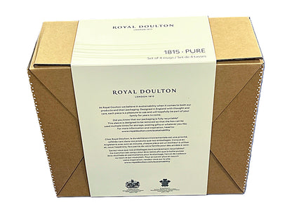 Royal Doulton 1815 Pure Mugs White Set of 4,  13.5-OZ