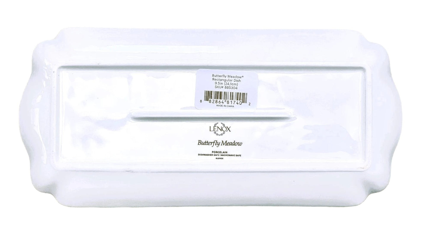 LENOX Butterfly Meadow Rectangular Tray 9.5"long X 4.5"wide X .7"high
