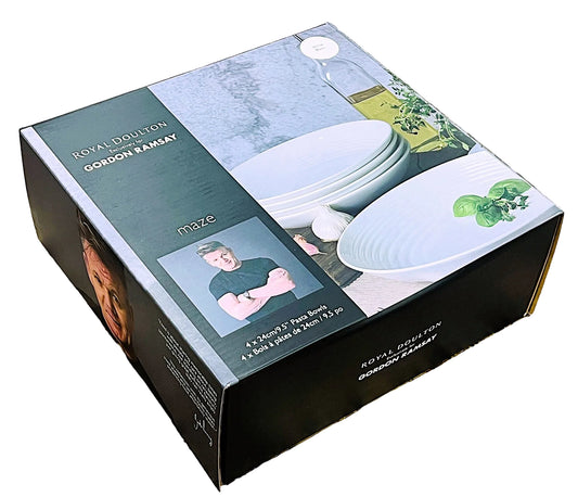 Royal Doulton Gordon Ramsay Maze White Bowl/Pasta 4 piece set Porcelain