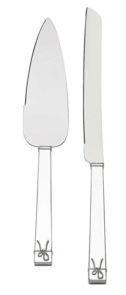 Vera Wang Love Knots Cake knife and Cake Server Stainless & Silver Plated