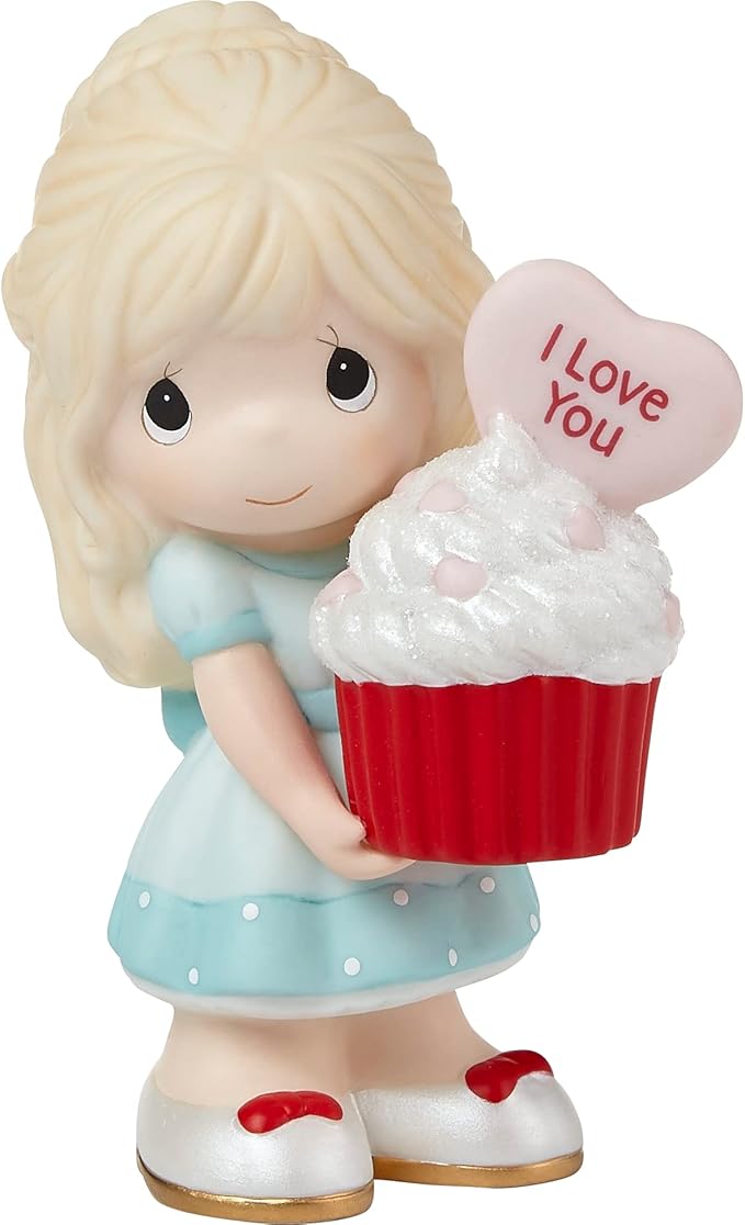 Precious Moments Mother day 'You bake me happy' Girl with cupcake blonde