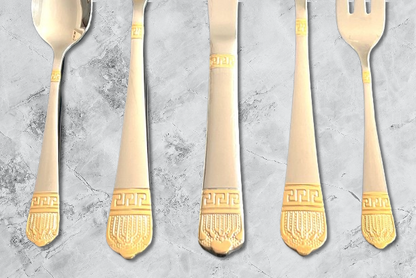Carl Weill Venus Gold 78-Piece set & case 18/10 Stainless Steel Service for 12 People
