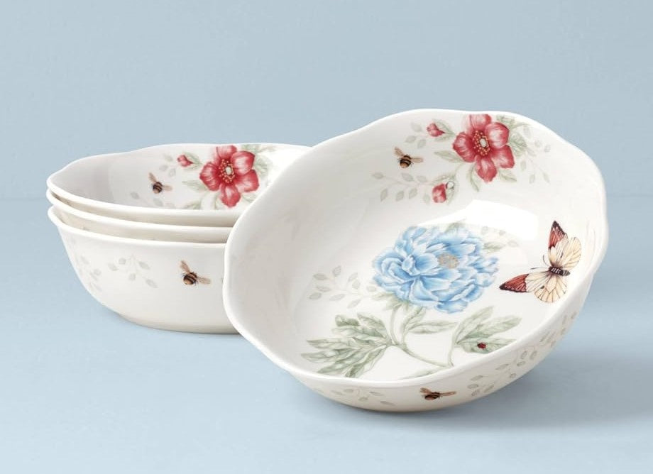 Lenox Butterfly Meadow Soup Bowls, Set Of 4