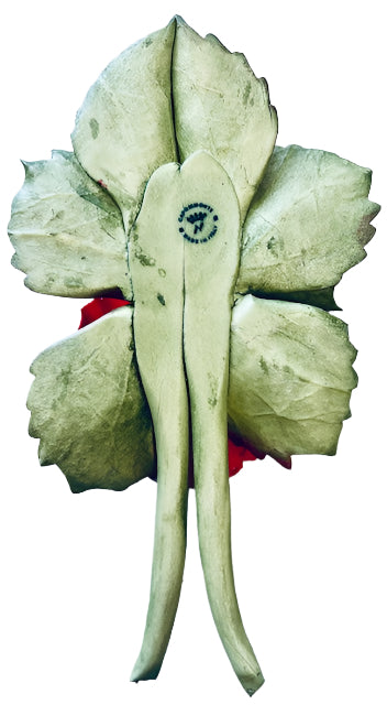 Roses on Stem 2 Porcelain red roses Hand Made and hand painted in Capodimonte ITALY