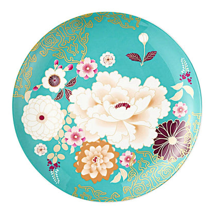 Maxwell & Williams Kimono Cake Plate Teal 20CM Bone China