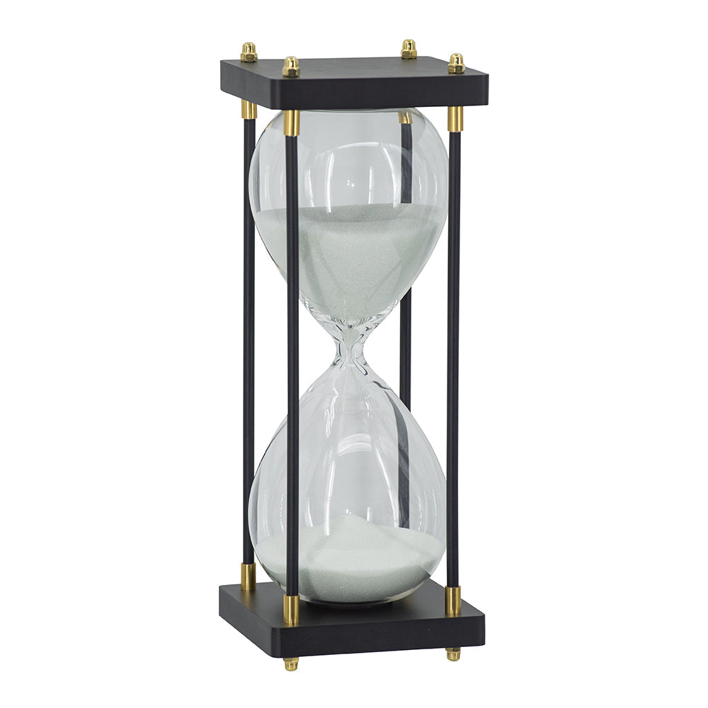 Hourglass Black & White 12"tall X 4.3"wide X 4.3"deep