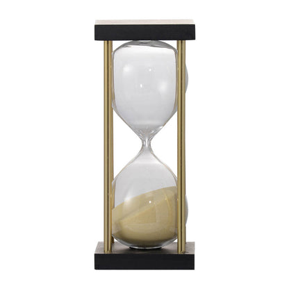 Hourglass 30-minute Papin Black & Tan 10"tall X 4"wide X 4"deep