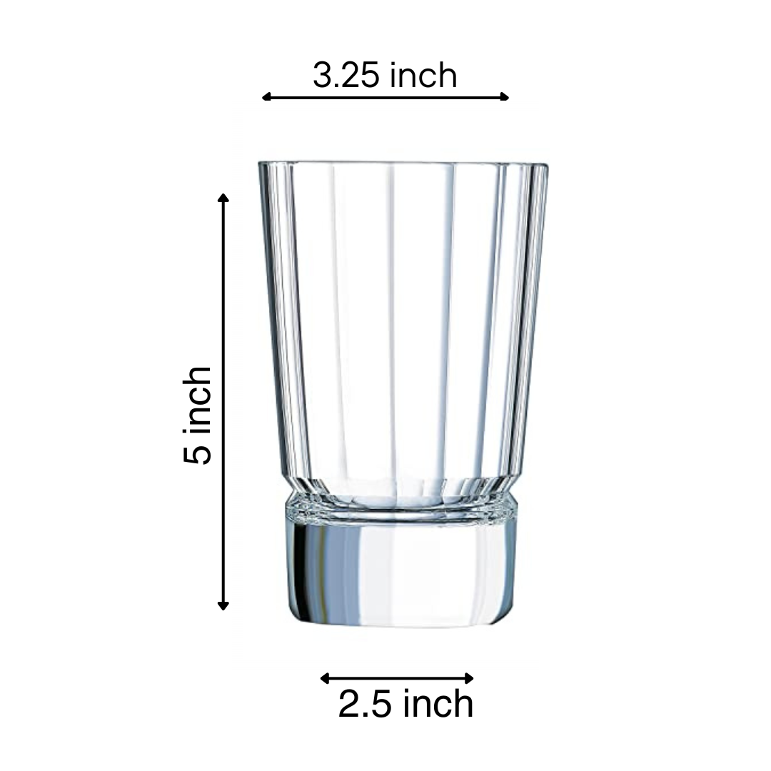 Cristal D'Arques Macassar High Ball Crystal Set 4 Tumblers 12-OZ