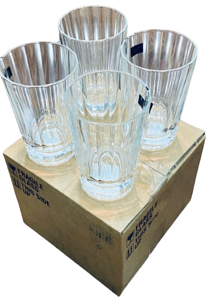 Cristal D'Arques Macassar High Ball Crystal Set 4 Tumblers 12-OZ