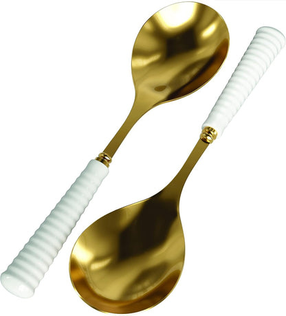 Portmeirion Sophie Conran Gold Pair of Salad Servers, Stainless Steel CP1122-XG