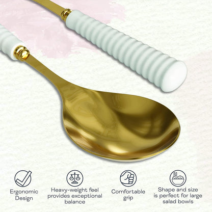 Portmeirion Sophie Conran Gold Pair of Salad Servers, Stainless Steel CP1122-XG