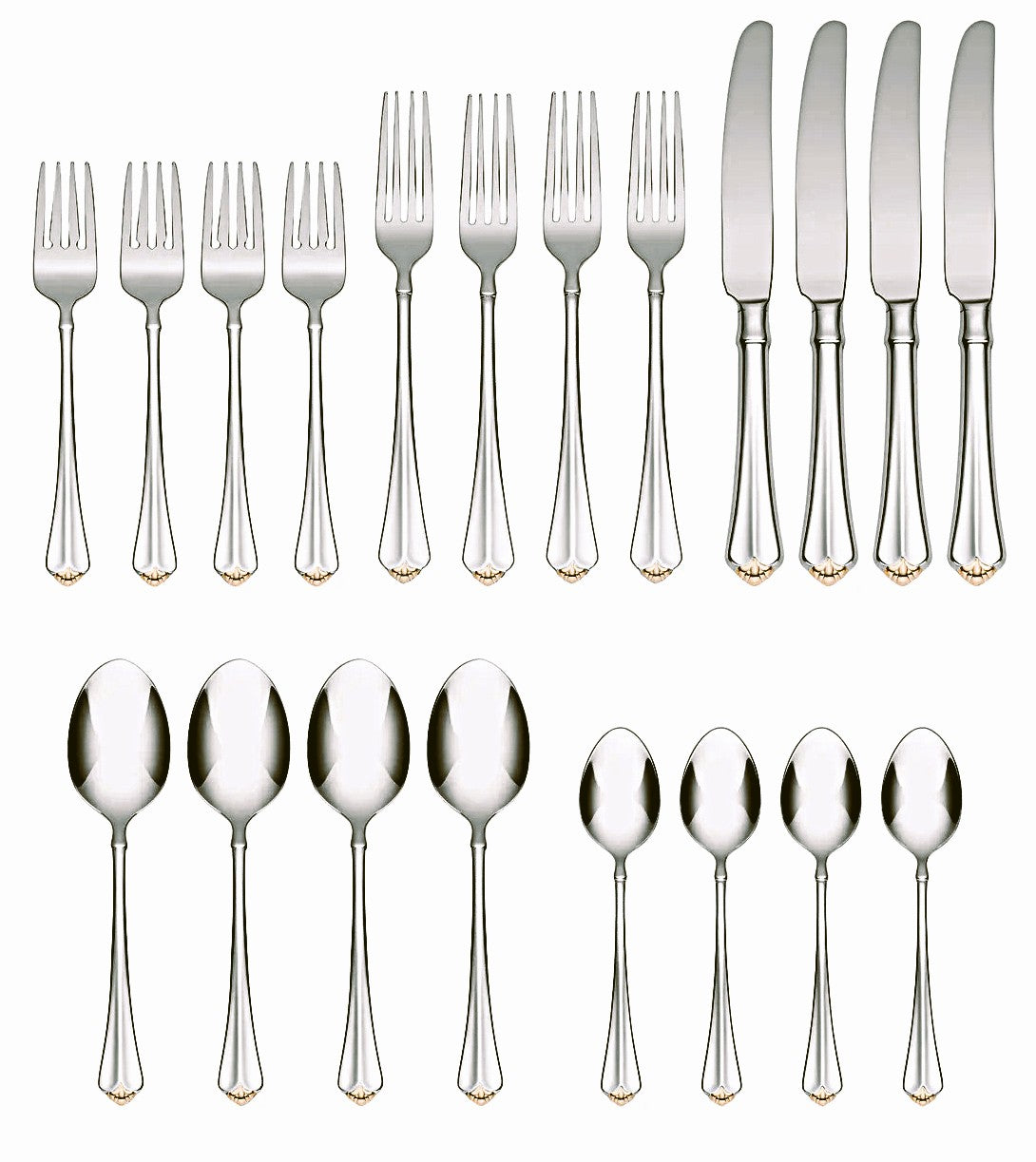 Oneida Golden Juilliard 20-Piece Flatware Set, Service for 4