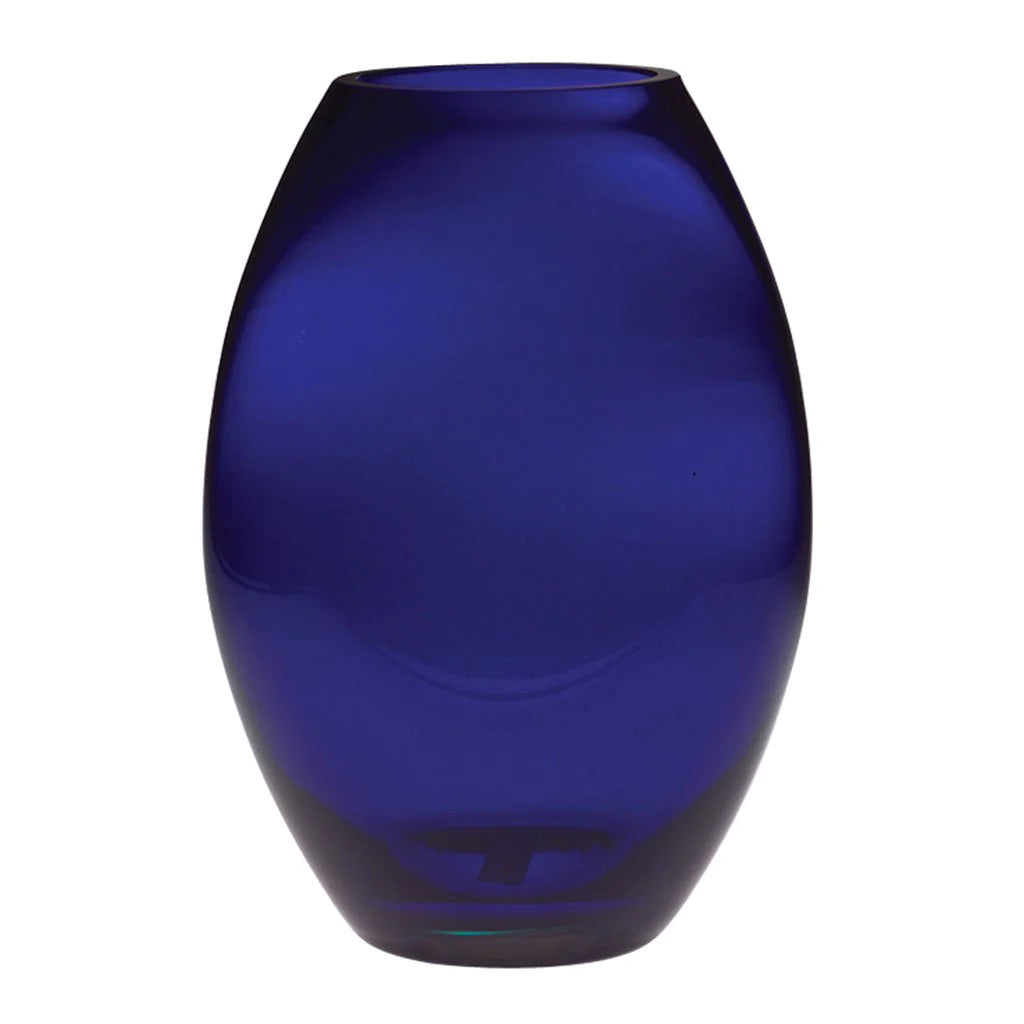 Cobalt Blue Crystal Vase 12"tall X 8.5"diameter