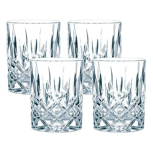 Noblesse Whisky Crystal Tumblers, Set of 4 Double old fashion Glasses made in Germany by Nachtmann