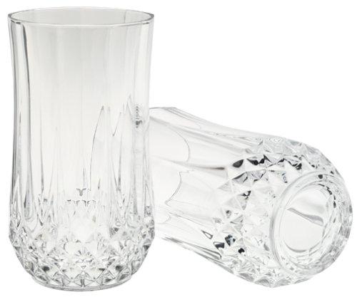 Longchamps by Cristal D'Arques Hi Ball Set of 4 Tumblers,  12-oz = 36-cl  made in France