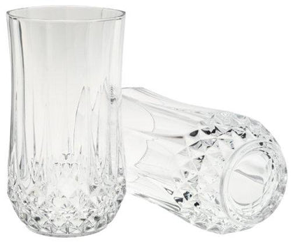 Longchamps by Cristal D'Arques Hi Ball Set of 4 Tumblers,  12-oz = 36-cl  made in France
