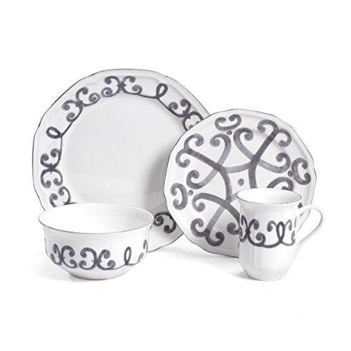 Mikasa Antique White Scroll 4-Piece Place Setting, Service for 1