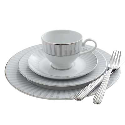 Mikasa Adrian Grey 40 Piece Dinnerware Set