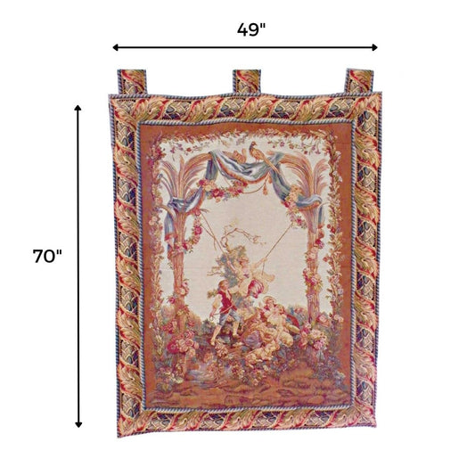 Lady On Swing Hanging Tapestry 49" X 70''
